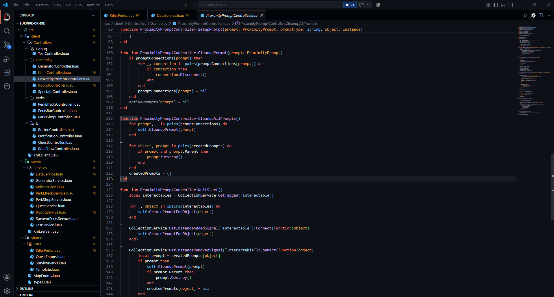 Visual Studio Code Lua project preview